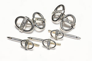Platinum Diamond Cufflink and Stud Set