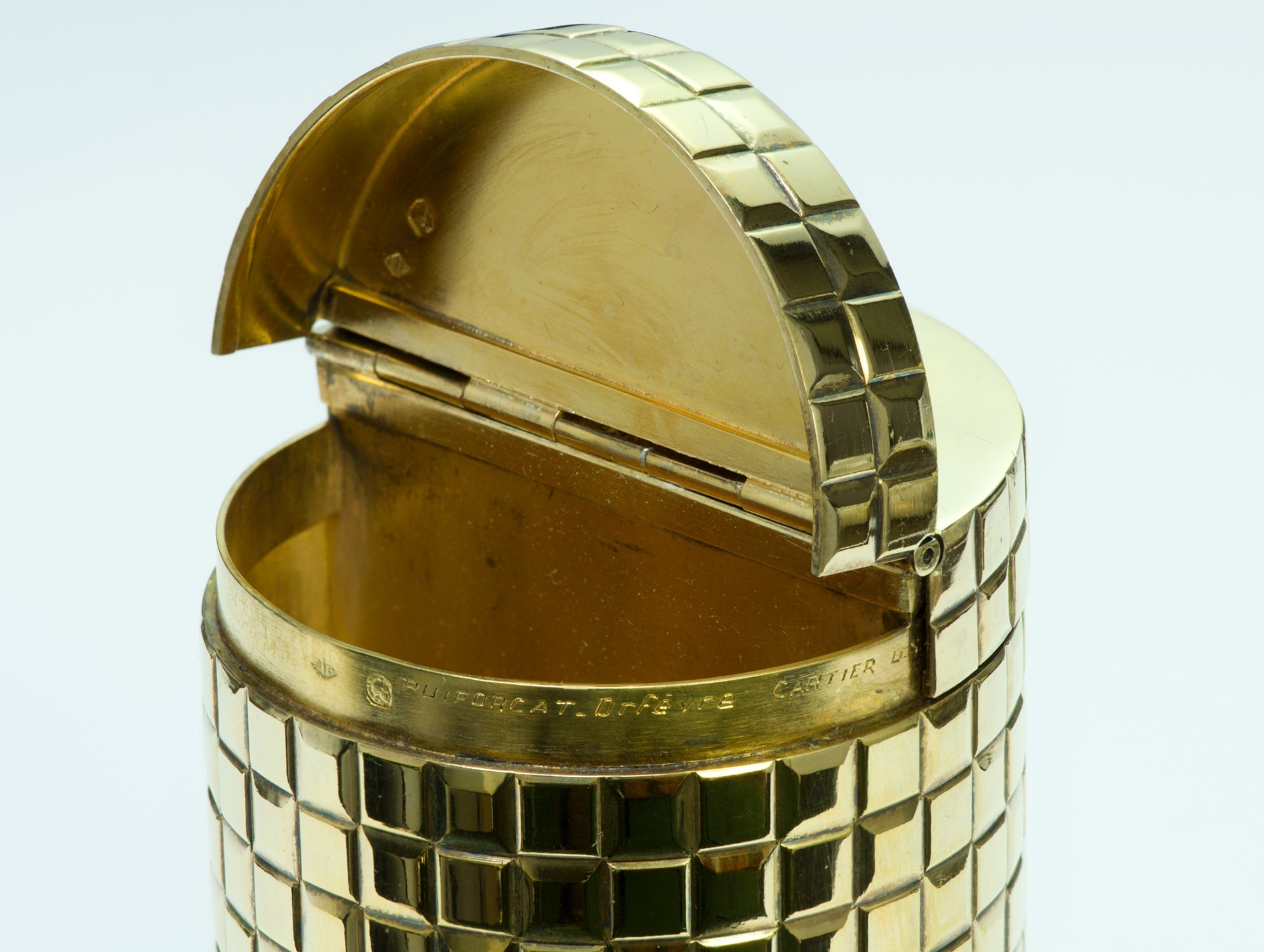 Puifocart for Cartier Gilt Silver Box