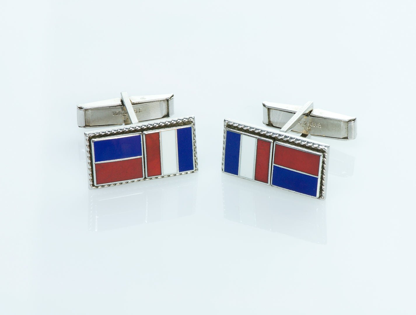 Outlet Red White & Blue Enamel Sterling Bracelet