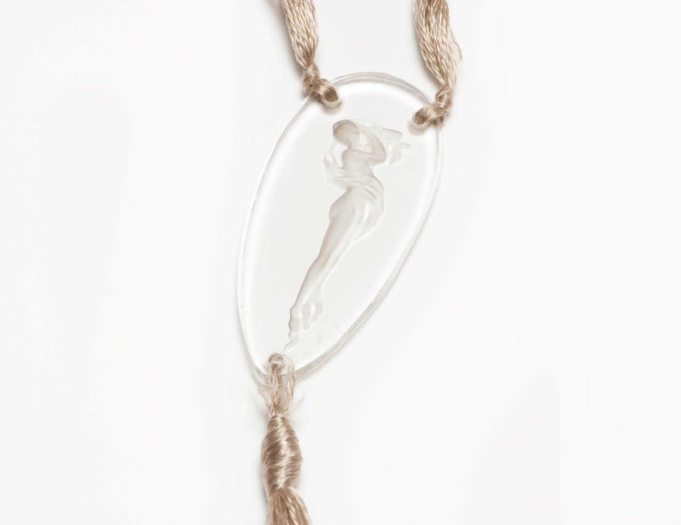 Rene Lalique Carved Glass Pendant