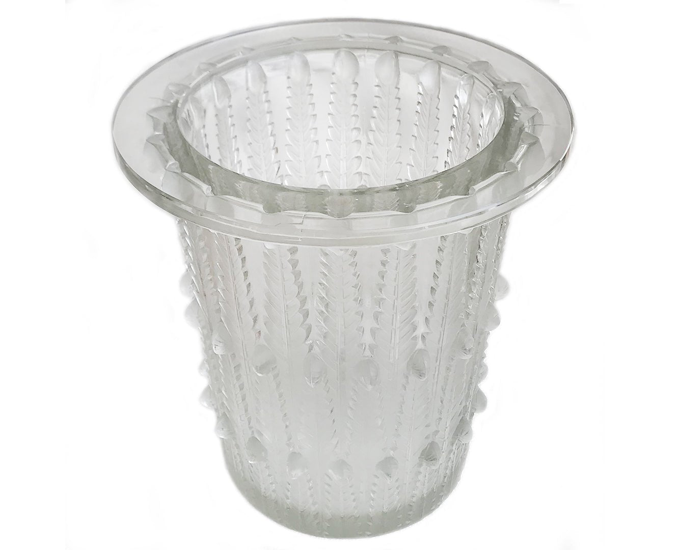 Rene Lalique Fougeres Crystal Ice Bucket