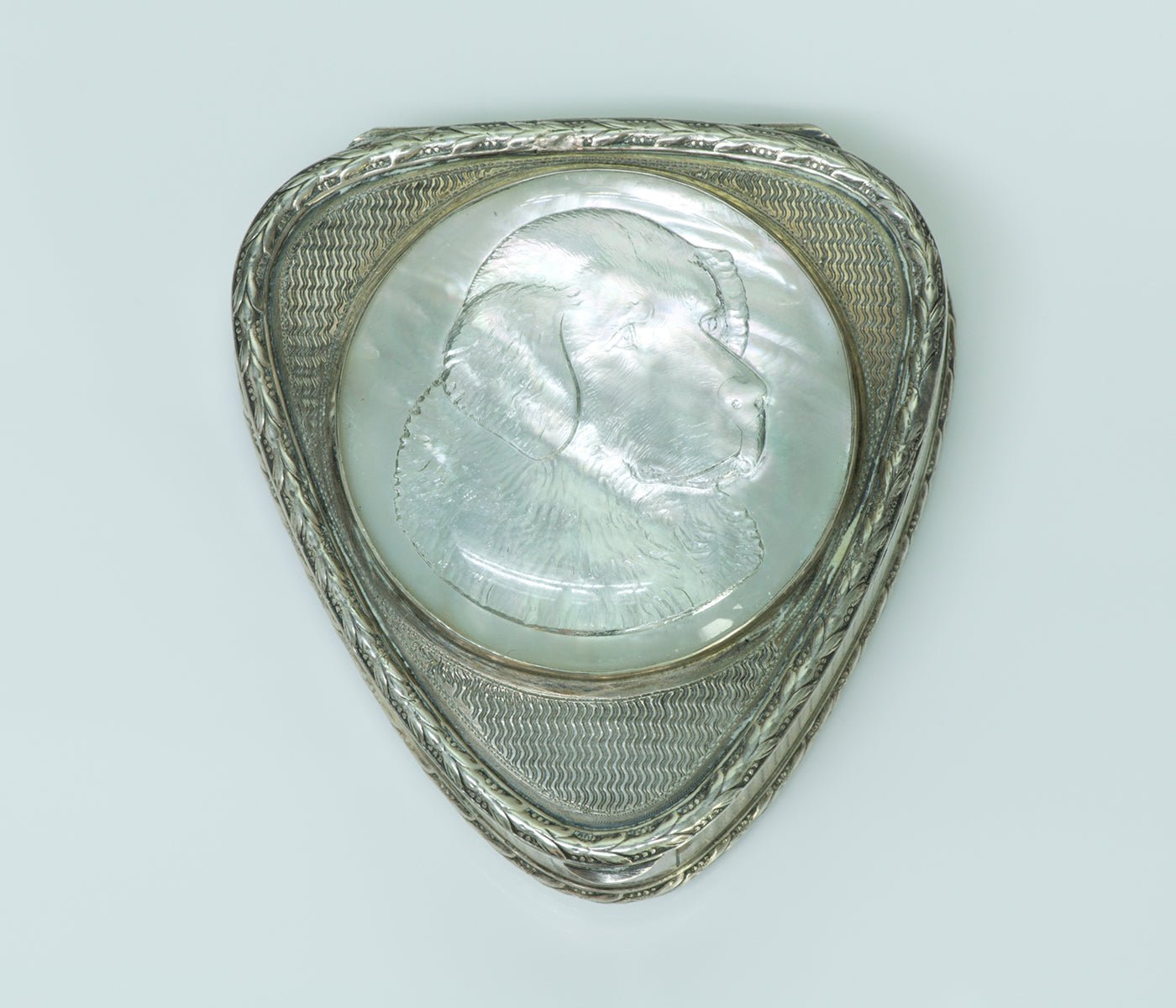 Reverse Crystal Labrador Engraved Silver Box