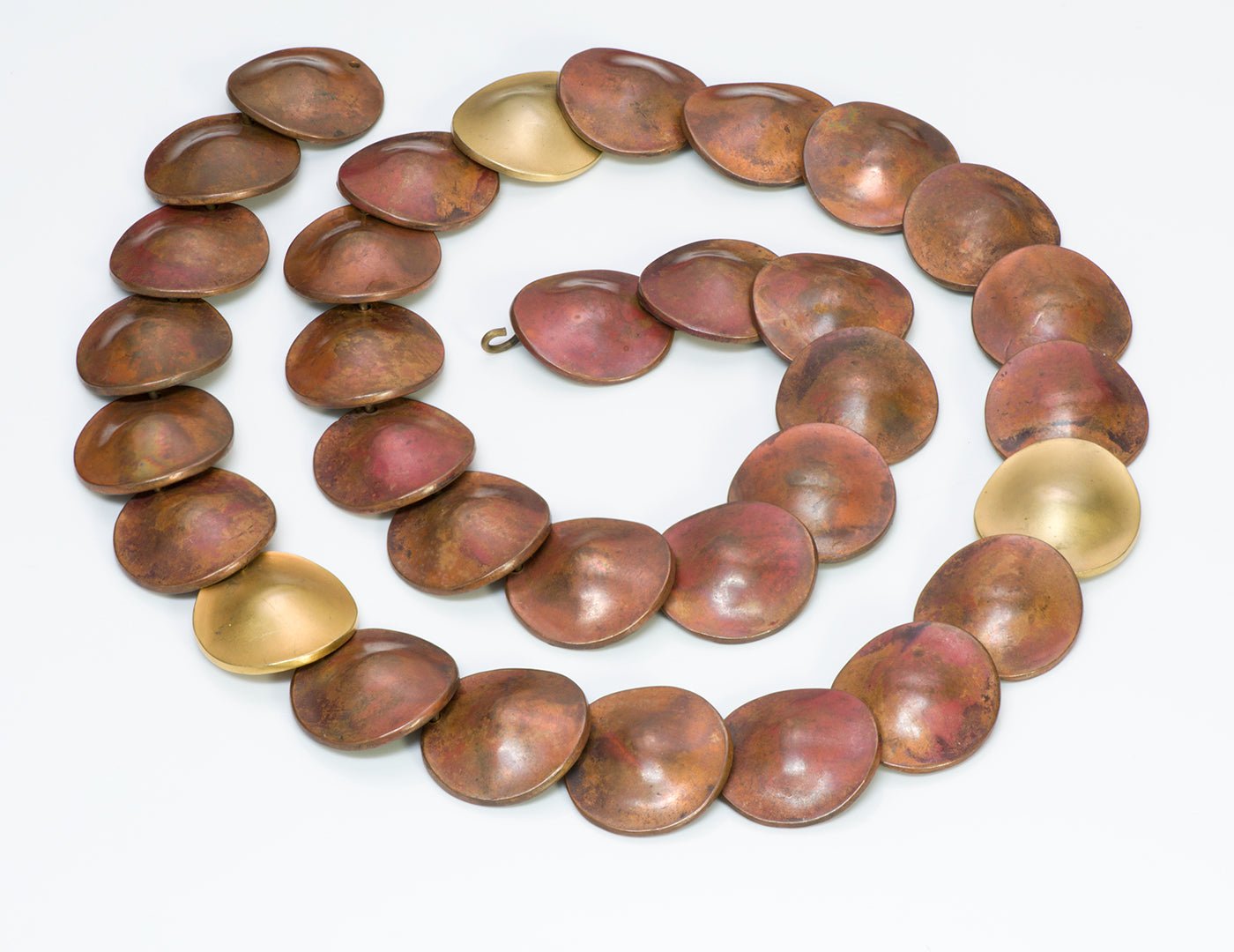 Robert Lee Morris Disc Copper Necklace Belt