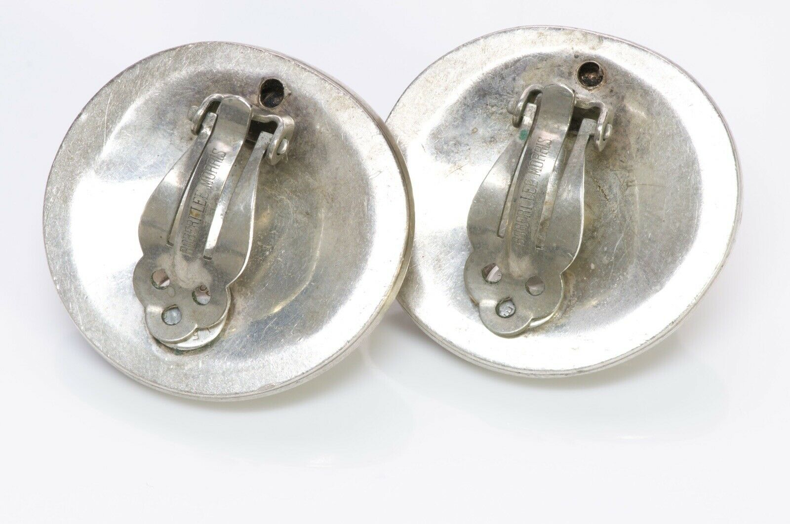 Robert Lee Morris RLM Silver Plated Onyx Swirl Earrings