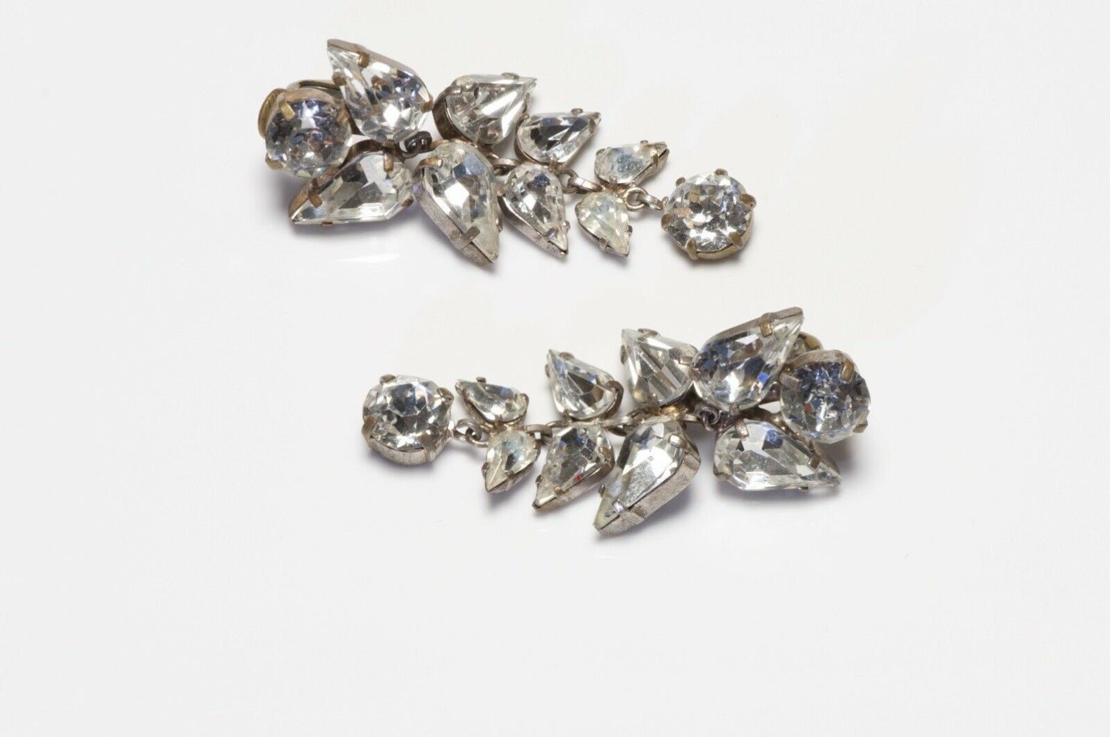 Roger Jean-Pierre Depose 1950’s Crystal Brooch Earrings Set