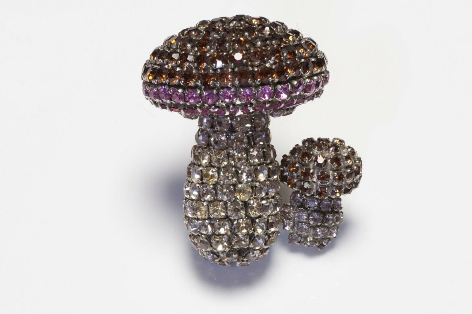 Roger Jean-Pierre DEPOSE 1950’s Crystal Mushroom Brooch