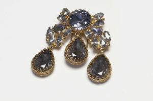 Roger Jean-Pierre Paris 1950’s Depose Purple Blue Crystal Brooch