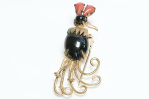 Roger Jean-Pierre Paris DEPOSE 1940’s Glass Rooster Brooch