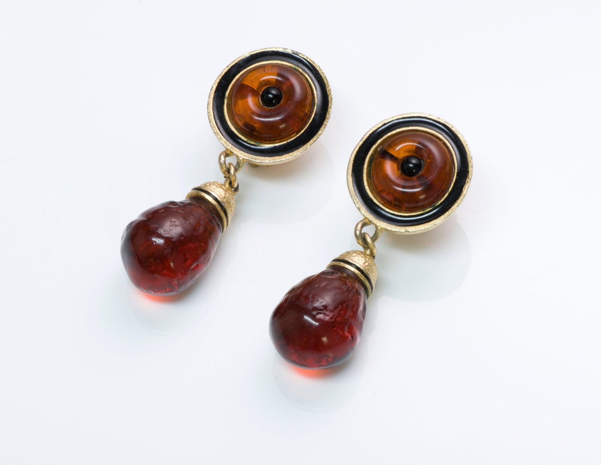 Roxanne Assoulin Glass Enamel Earrings - DSF Antique Jewelry