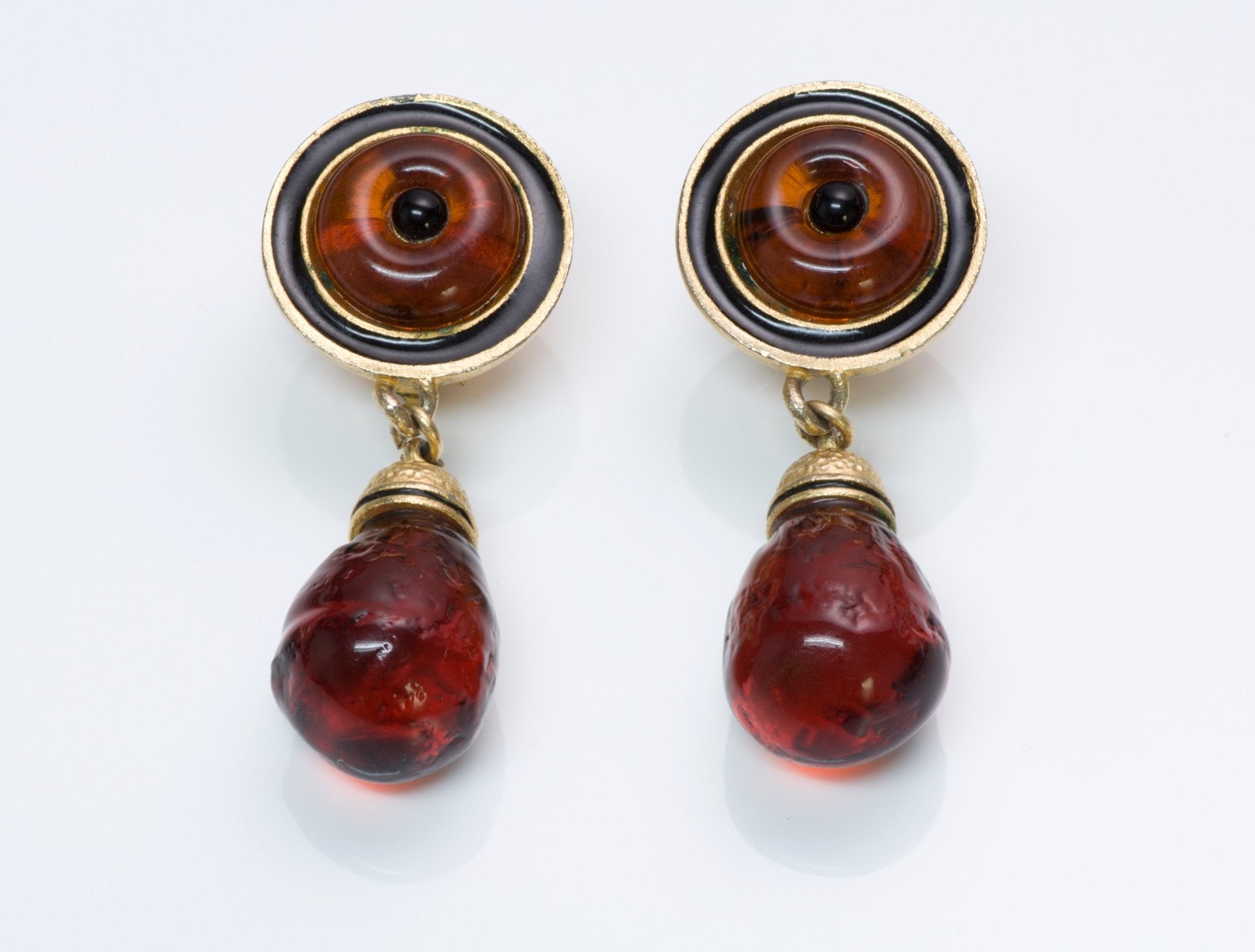 Roxanne Assoulin Glass Enamel Earrings - DSF Antique Jewelry