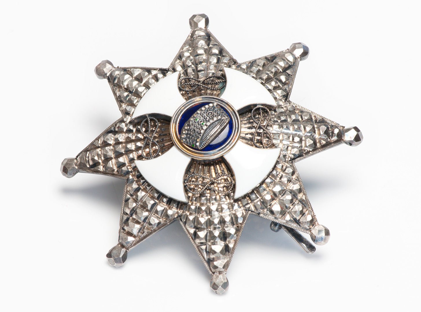 Royal Orders and Honors Silver Enamel Brooch Pin