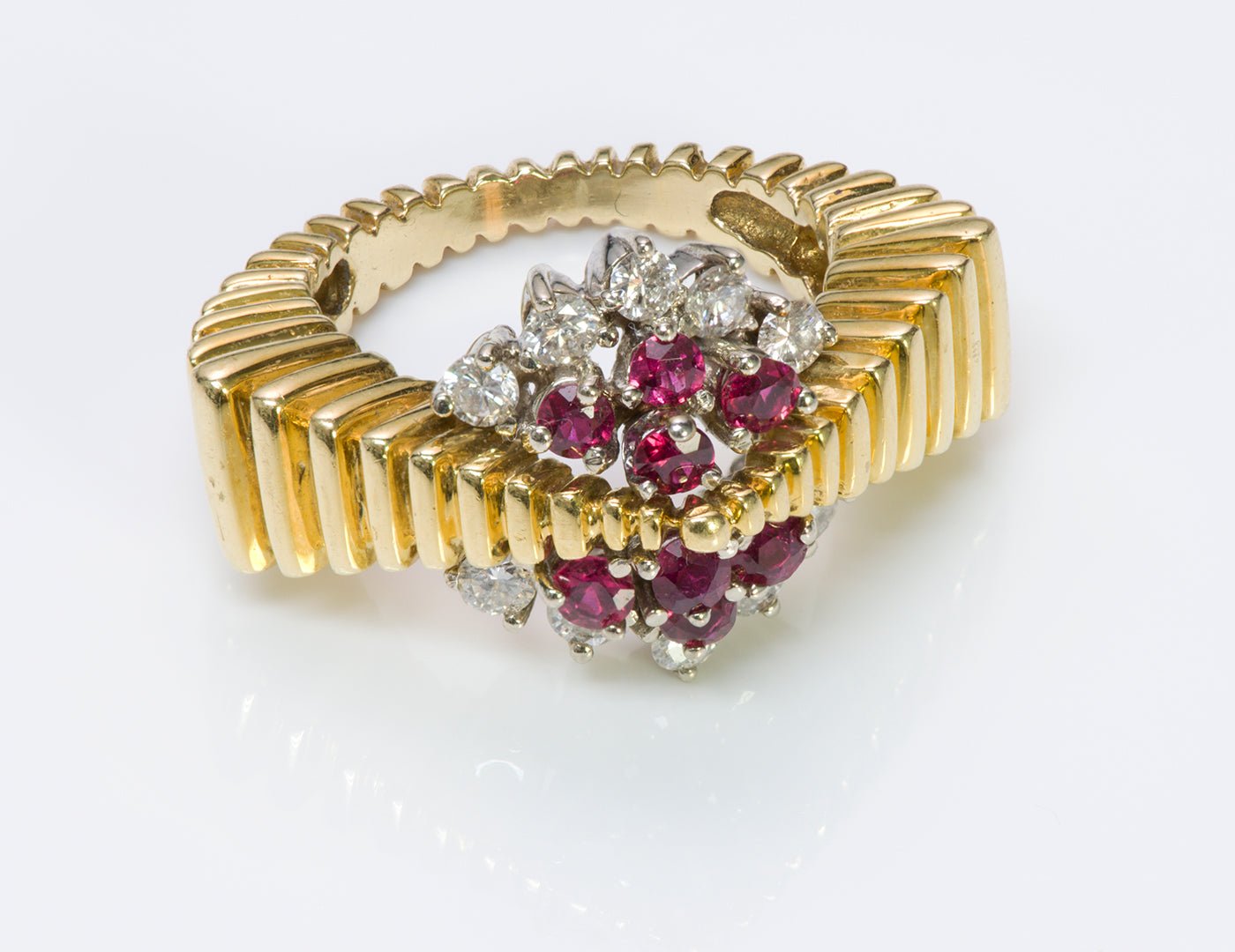 Ruby Diamond 18K Gold Ring