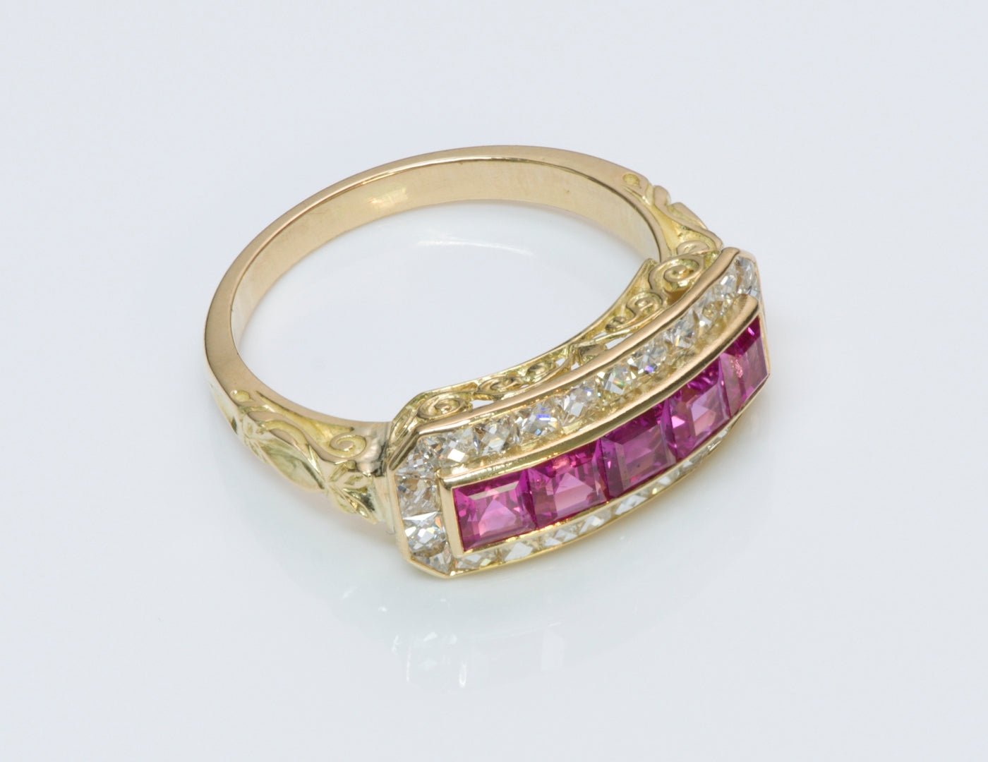 Ruby & Diamond Gold Ring