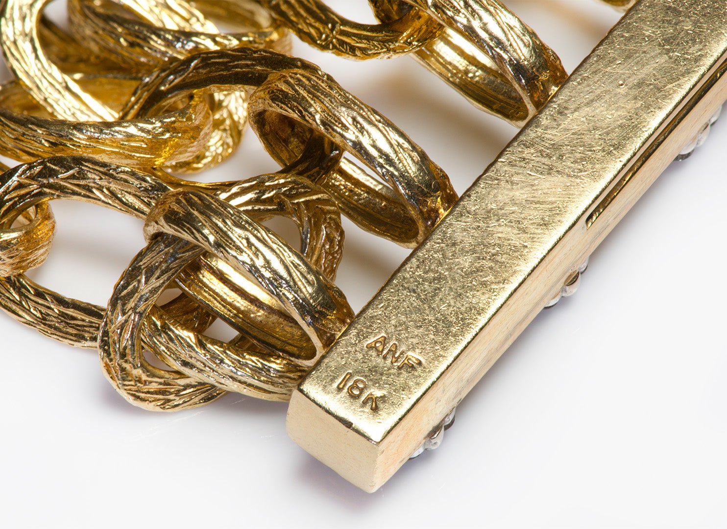 Rudolf Friedmann 18K Yellow Gold Diamond Multi Strand Chain Bracelet