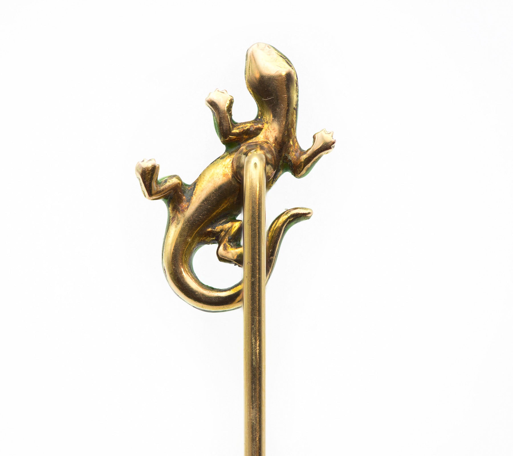 Antique Gold Salamander Stick Pin