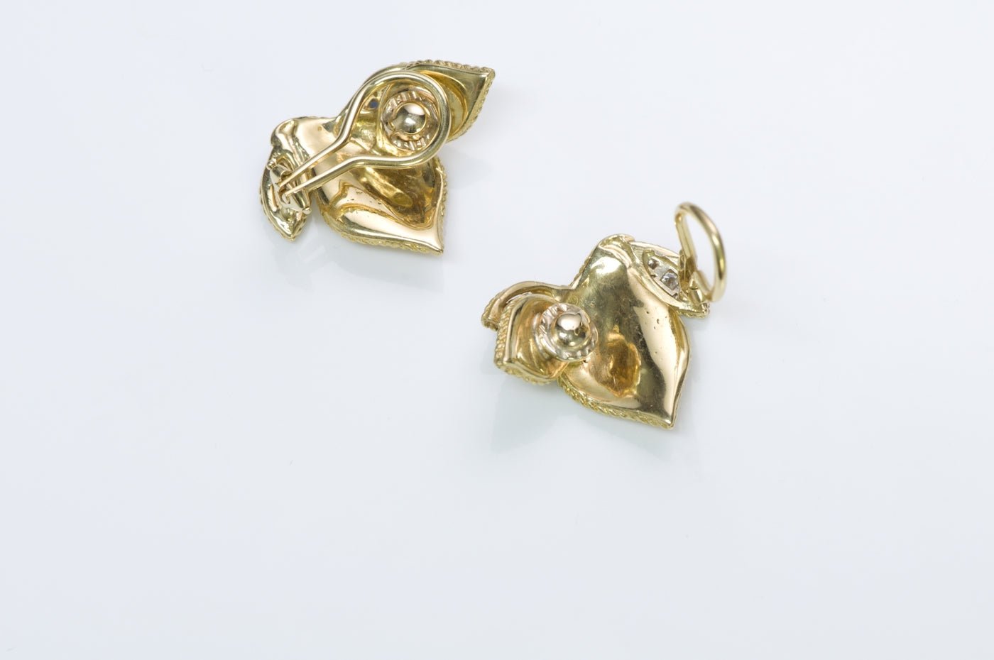 Sapphire Diamond Gold Earrings
