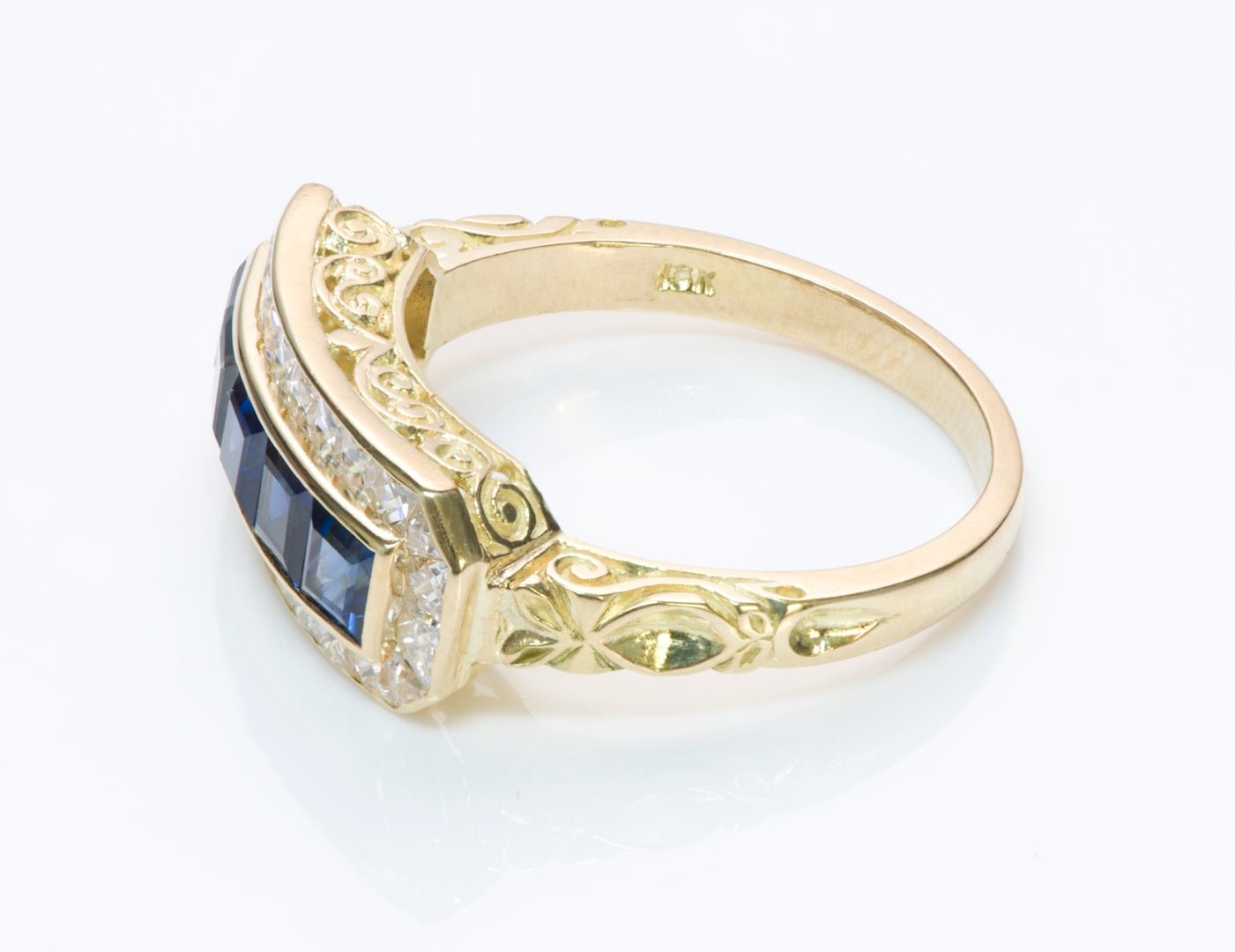Sapphire & Diamond Gold Ring