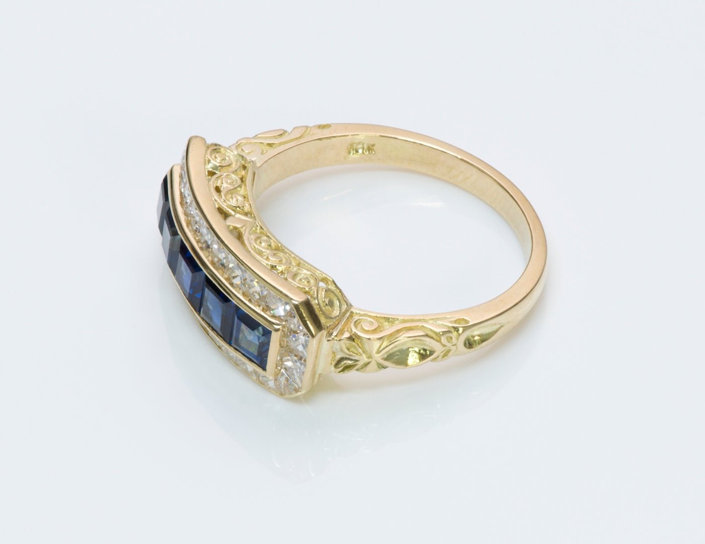 Sapphire & Diamond Gold Ring
