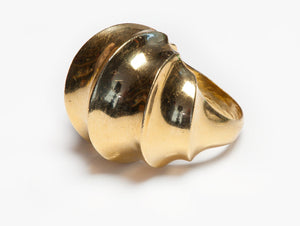 Scalloped 18K Yellow Gold Ring