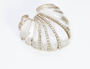 Seaman Schepps Seashell Crystal Diamond Brooch