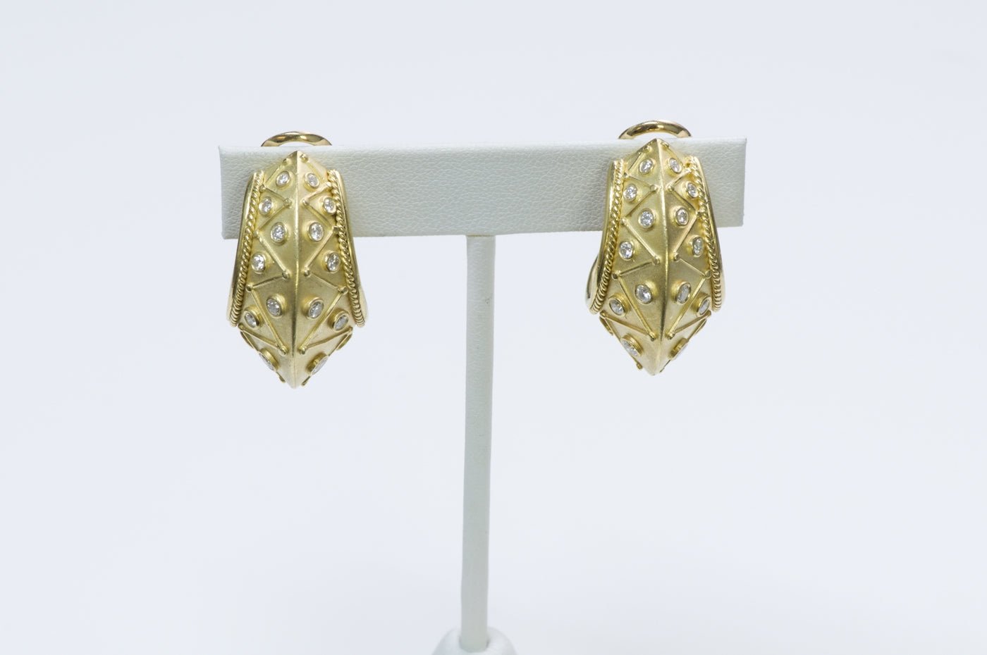 Seidengang Byzantine Diamond Gold Earrings