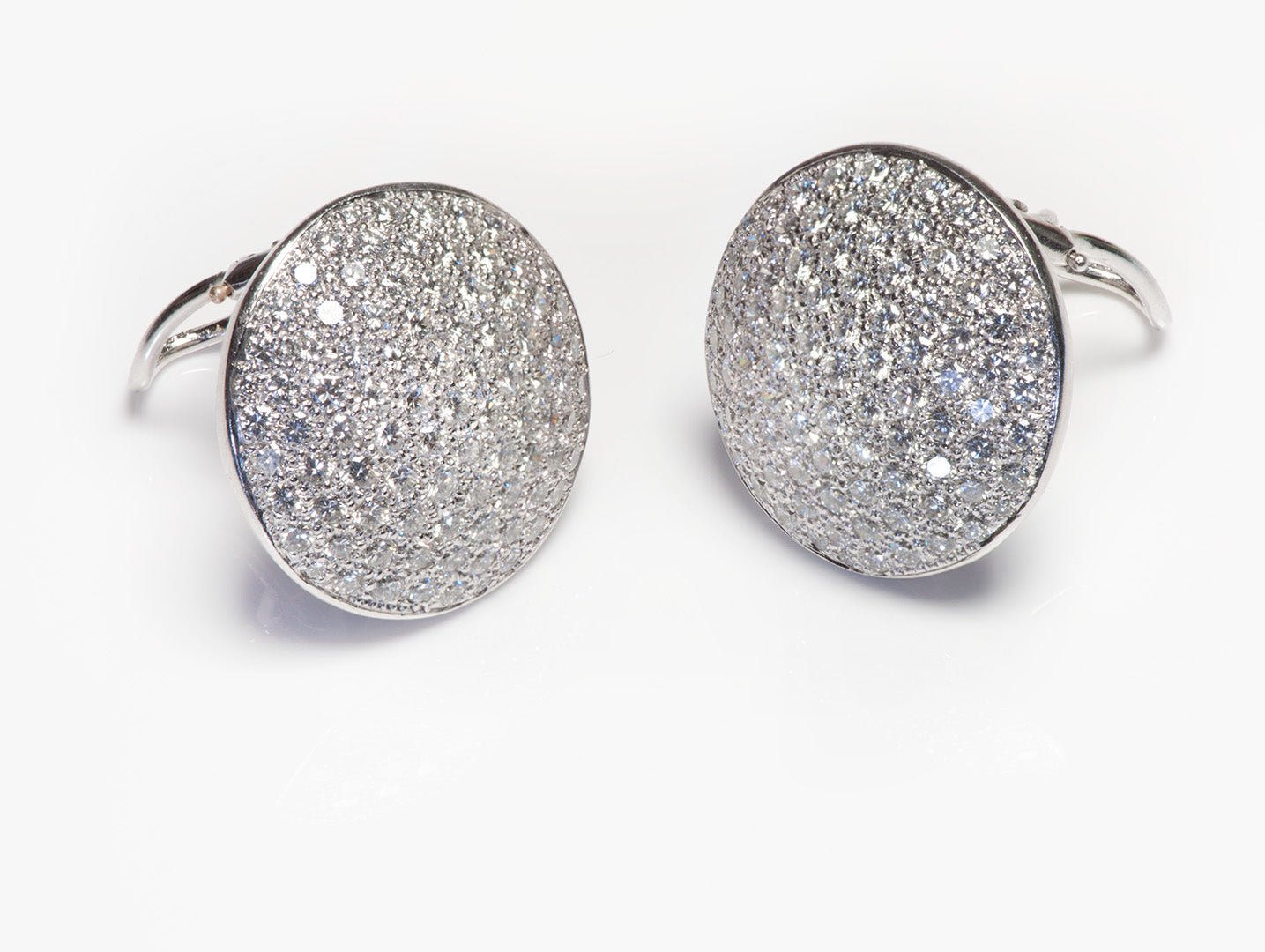 Shapur Mozaffarian Platinum Pave Diamond Earrings