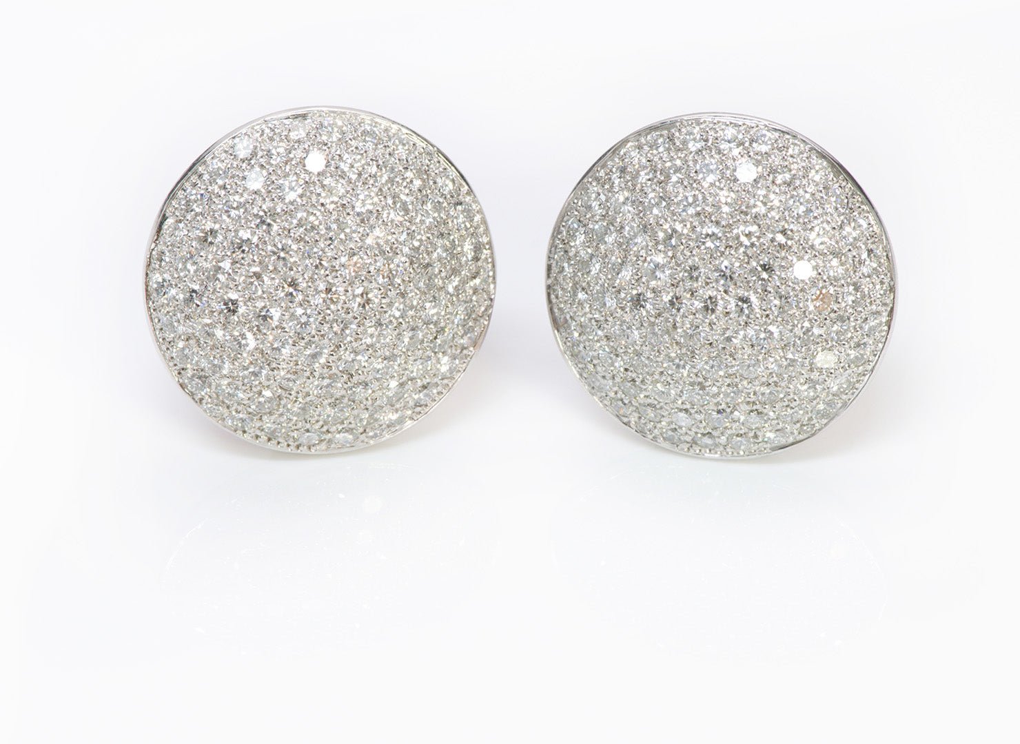 Shapur Mozaffarian Platinum Pave Diamond Earrings