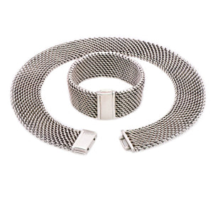 Silver Necklace Bracelet