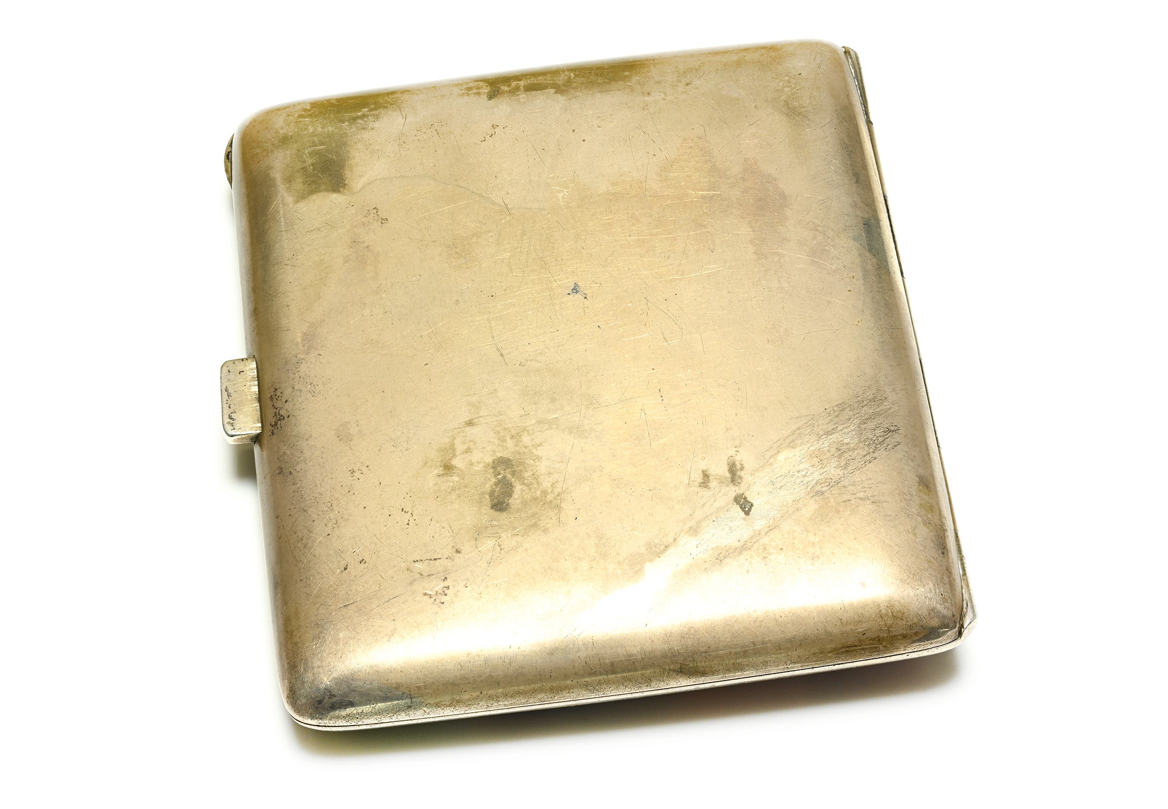 Antique Silver Enamel Case – Seaside Bathers, Early 20th Century