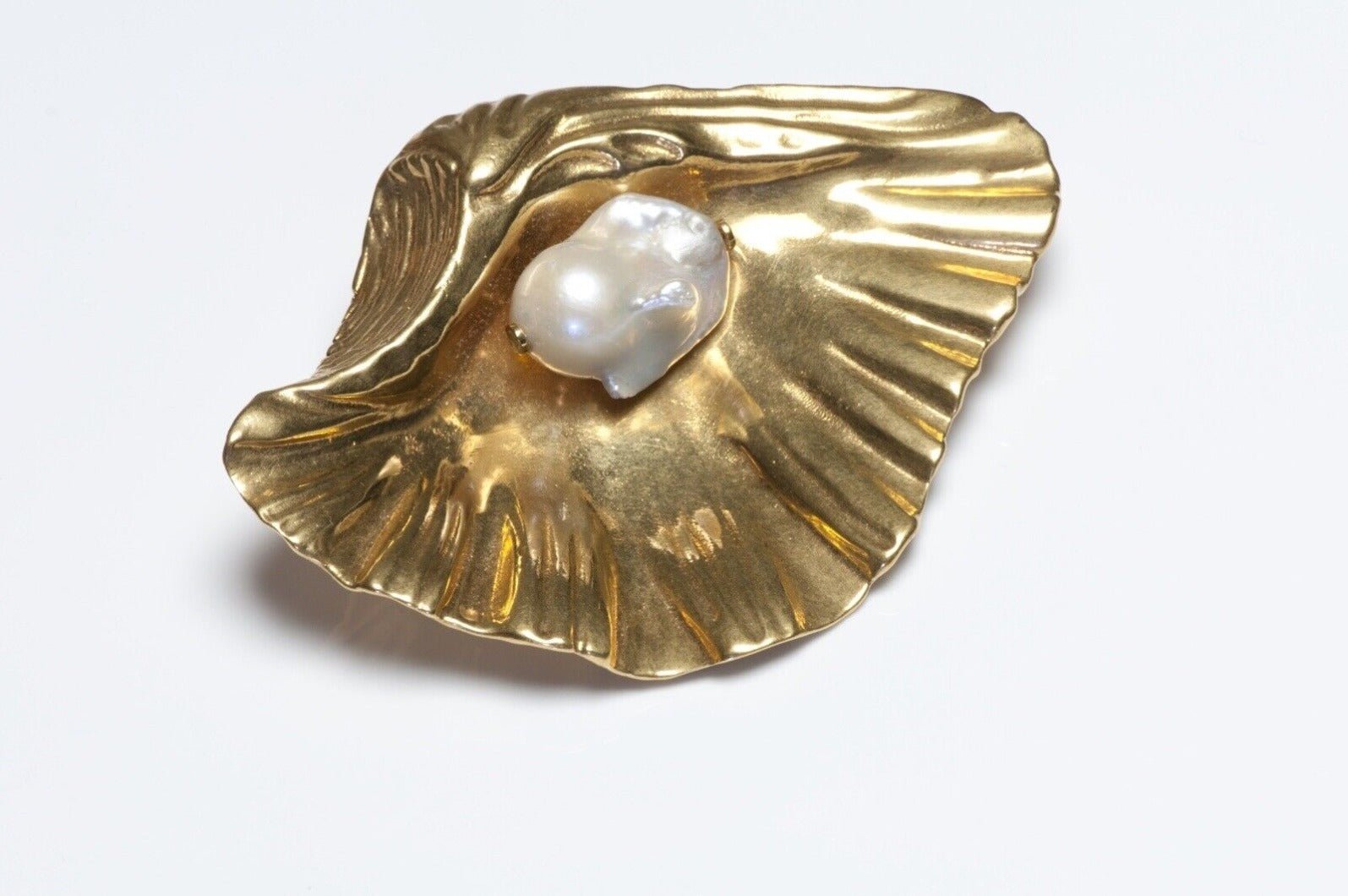 Sonia Rykiel Paris Baroque Pearl Oyster Shell Brooch