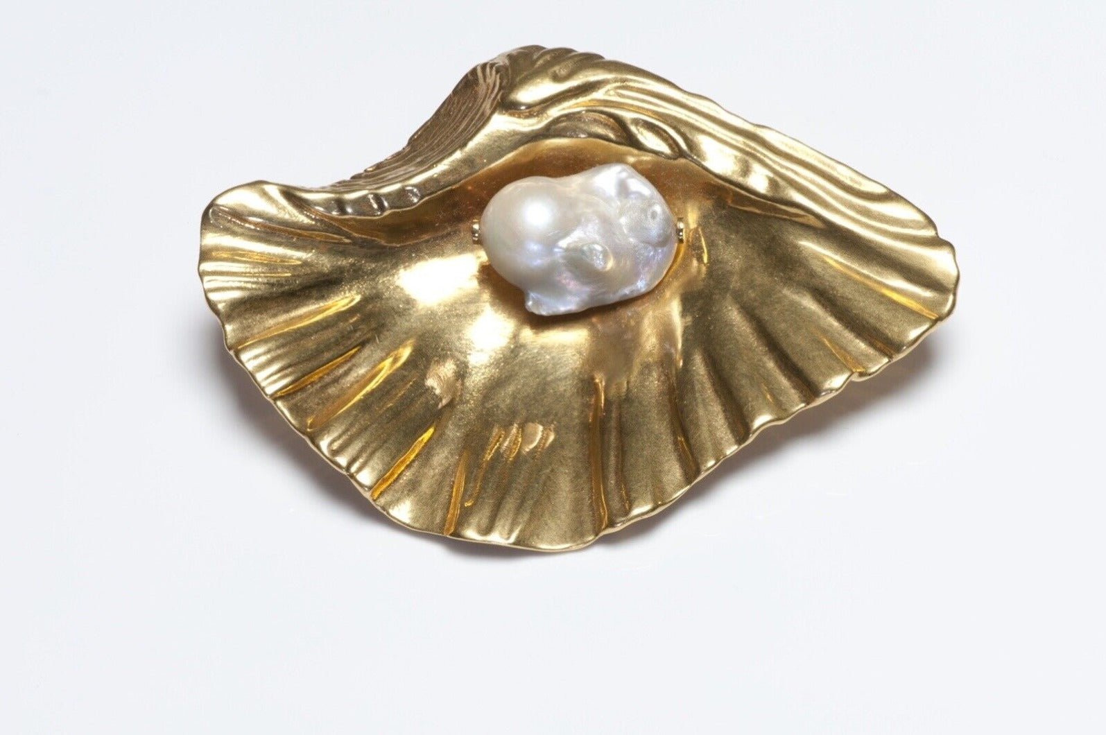 Sonia Rykiel Paris Baroque Pearl Oyster Shell Brooch