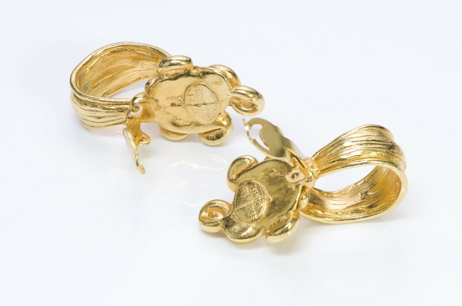 Sonia Rykiel Paris Gold Plated Twist Hoop Earrings