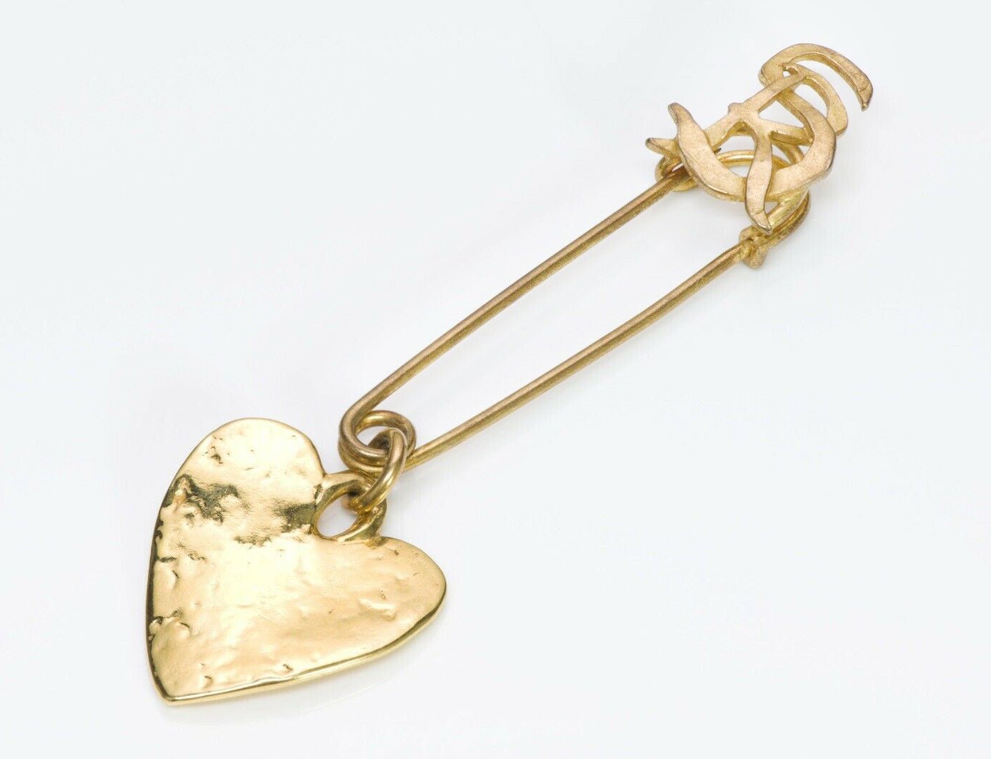 Sonia Rykiel Paris Heart Safety Pin Brooch