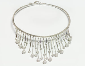 Stefan Hafner Gold Diamond Ball Drop Necklace Choker