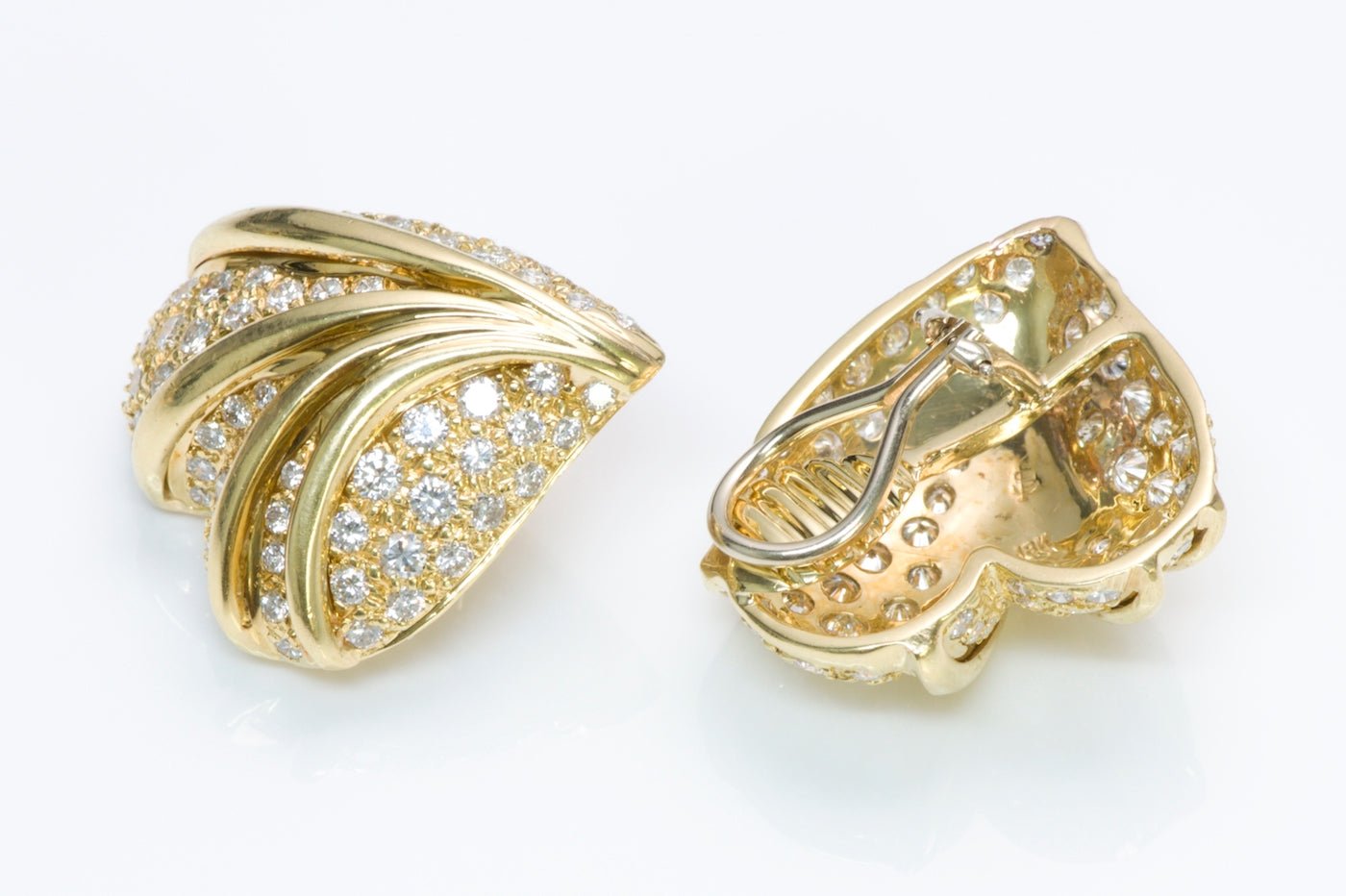 Stefan Hafner Gold Diamond Earrings