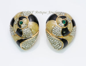 Swarovski Enamel Shell Earrings