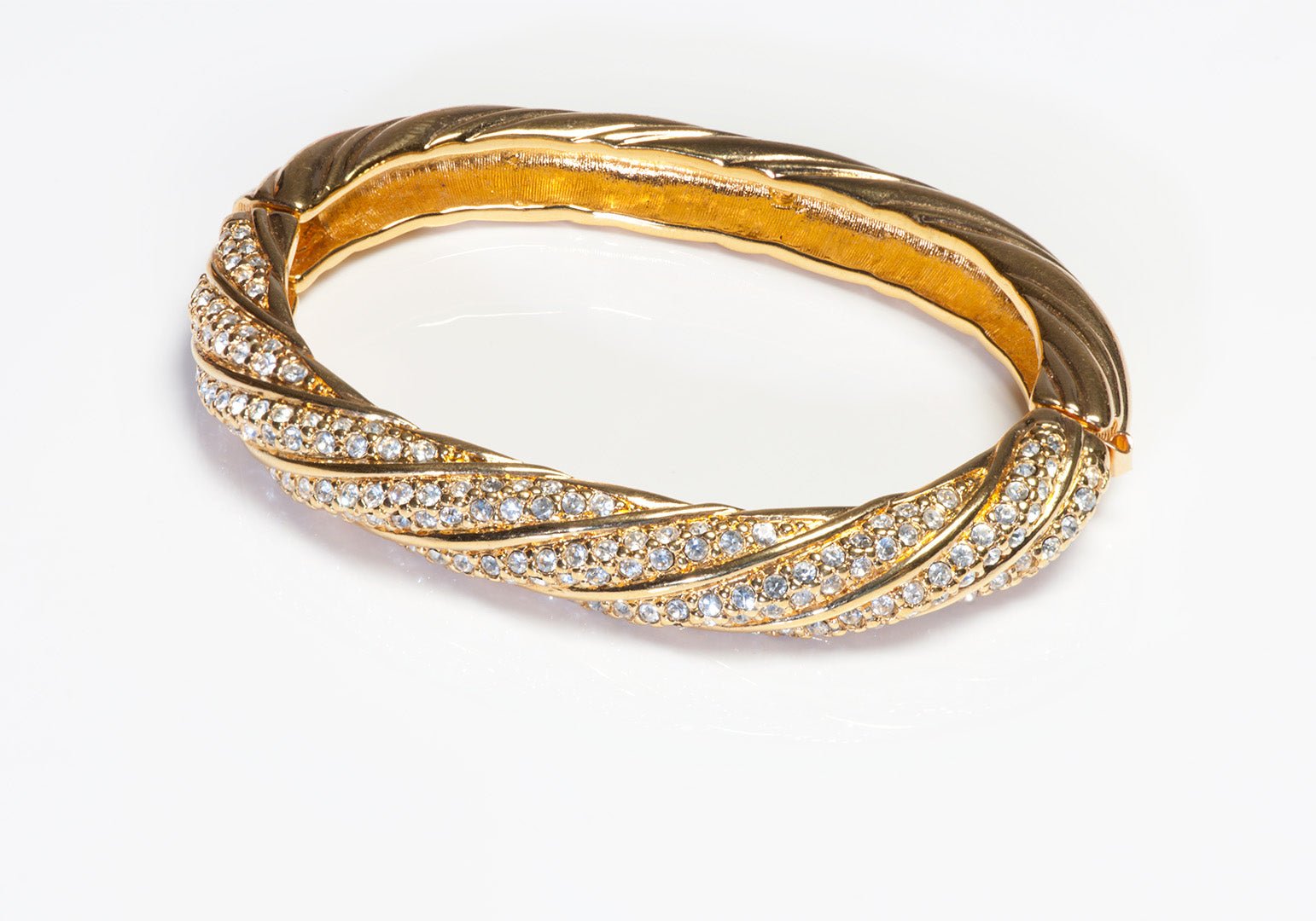 Swarovski Gold Plated Crystal Bangle Bracelet