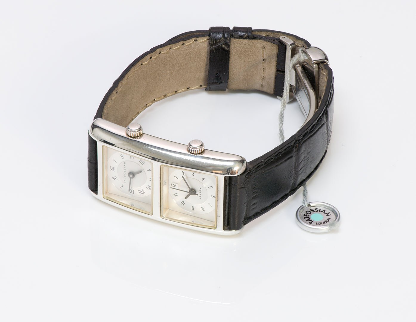 Tateossian London Sterling Silver Dual Time Watch