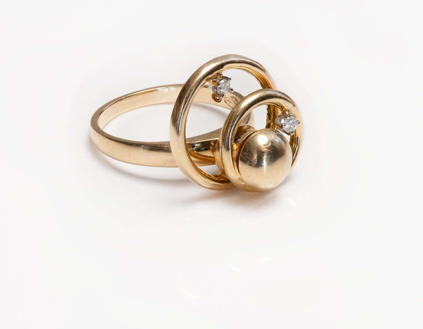 Teufel Kinetic Spinning Gold Diamond Ring