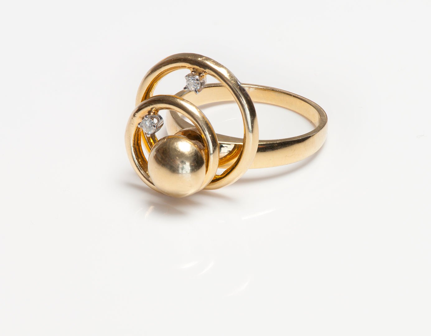 Teufel Kinetic Spinning Gold Diamond Ring