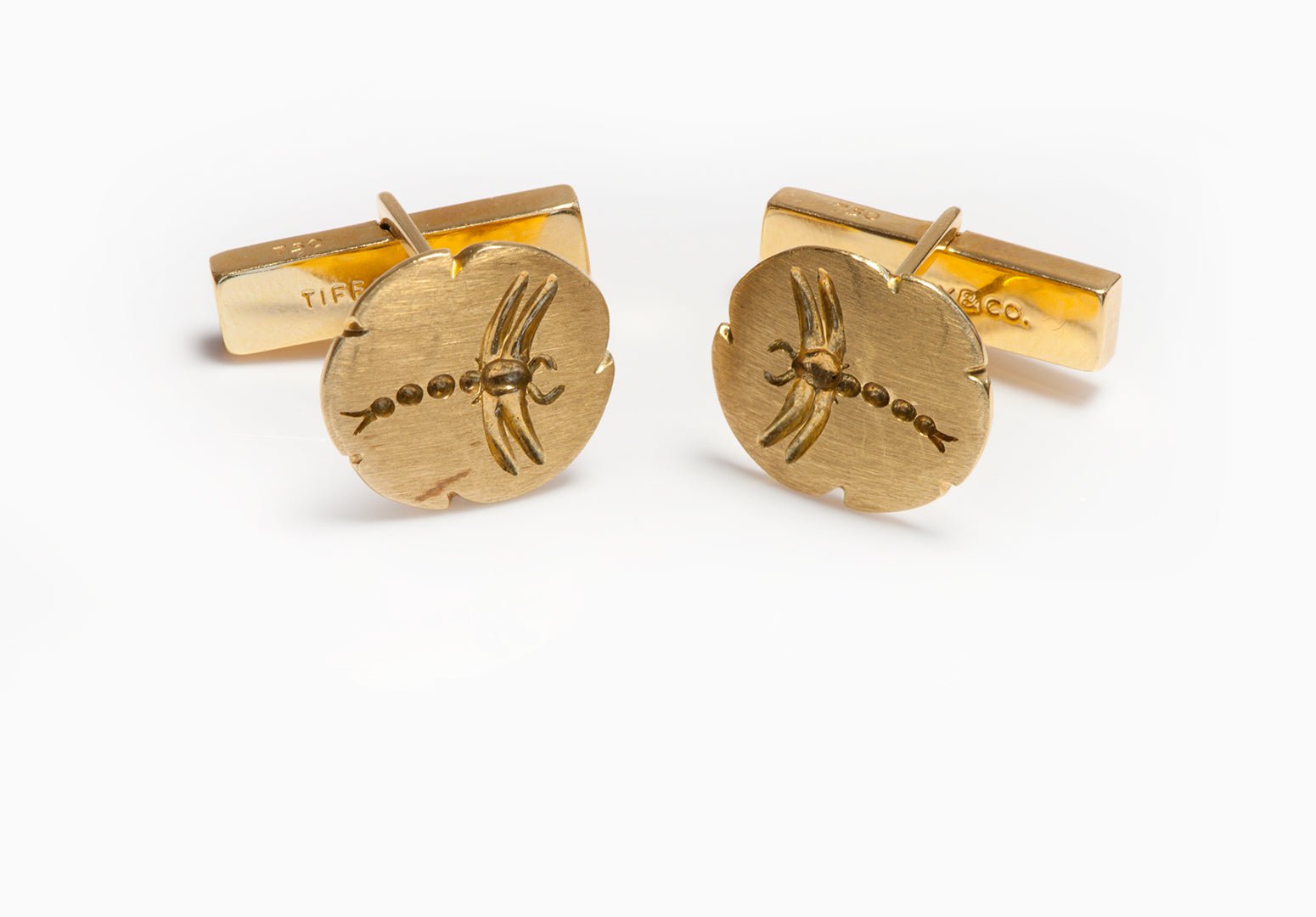 Tiffany & Co. 18K Gold Dragonfly Cufflinks
