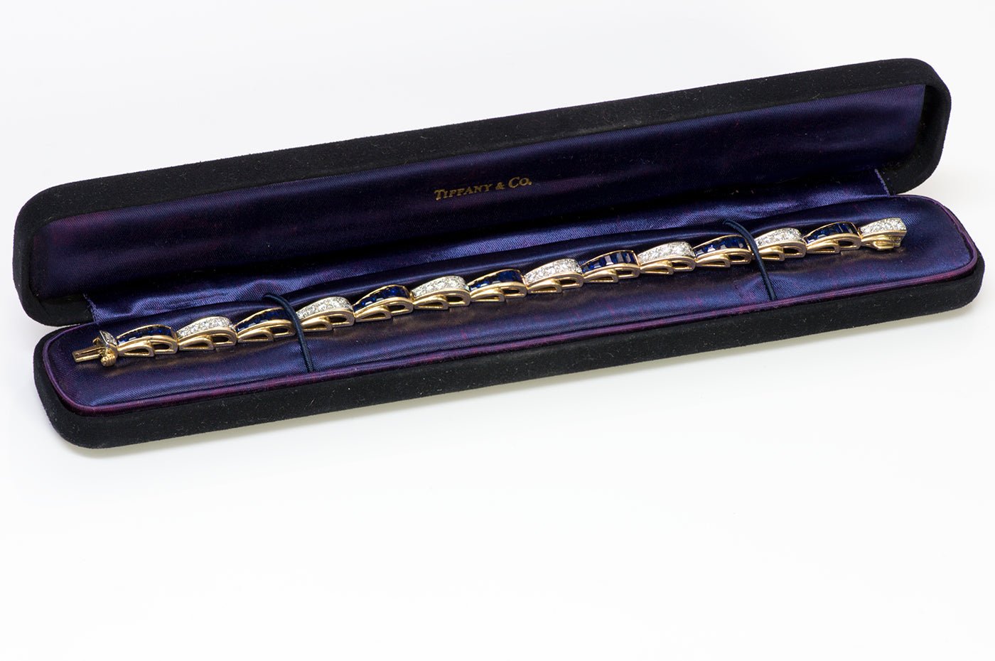 Tiffany & Co. 18K Gold Sapphire Diamond Bracelet
