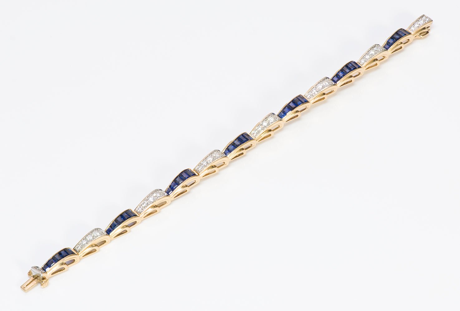 Tiffany & Co. 18K Gold Sapphire Diamond Bracelet