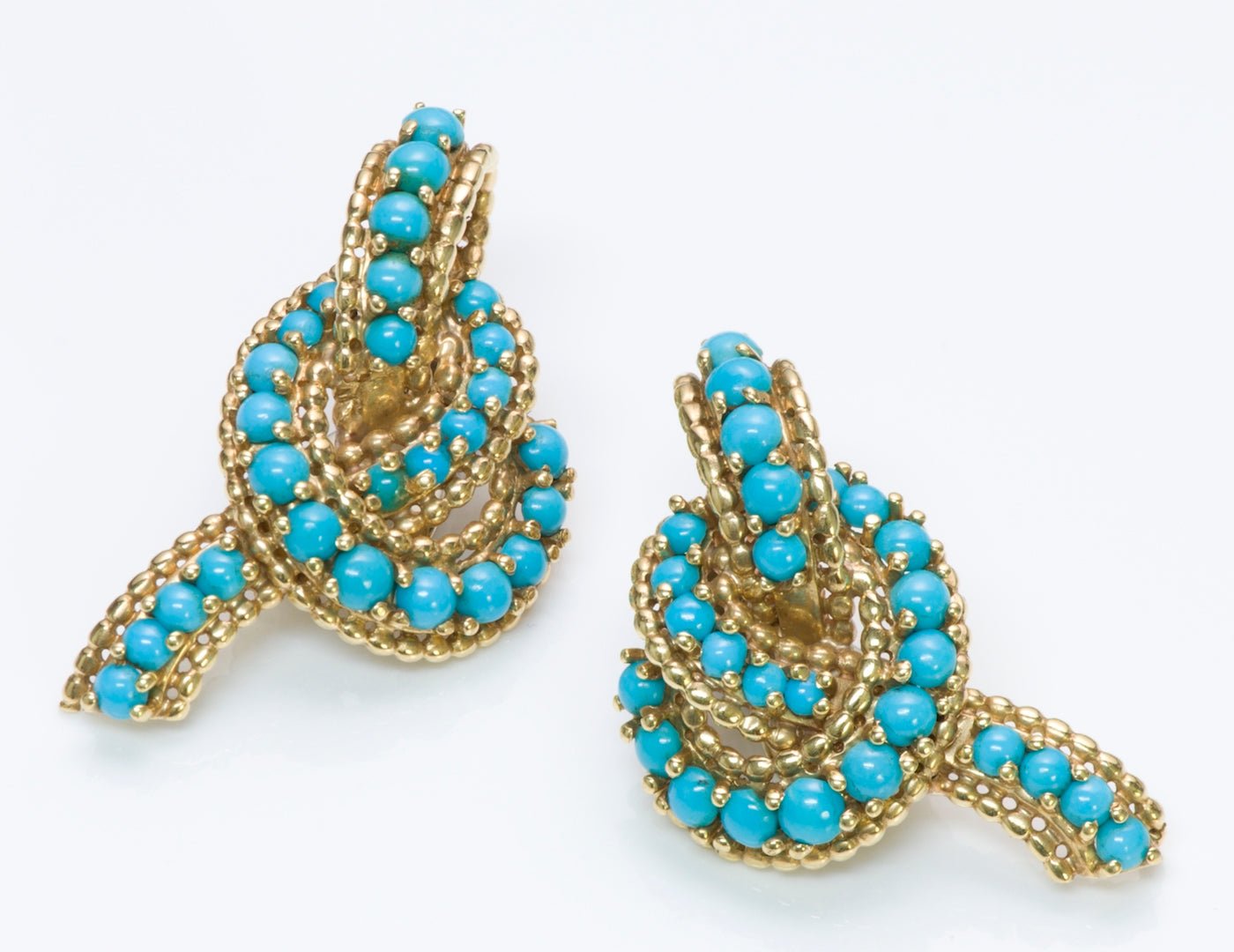 Tiffany & Co. 18K Gold Turquoise Earrings