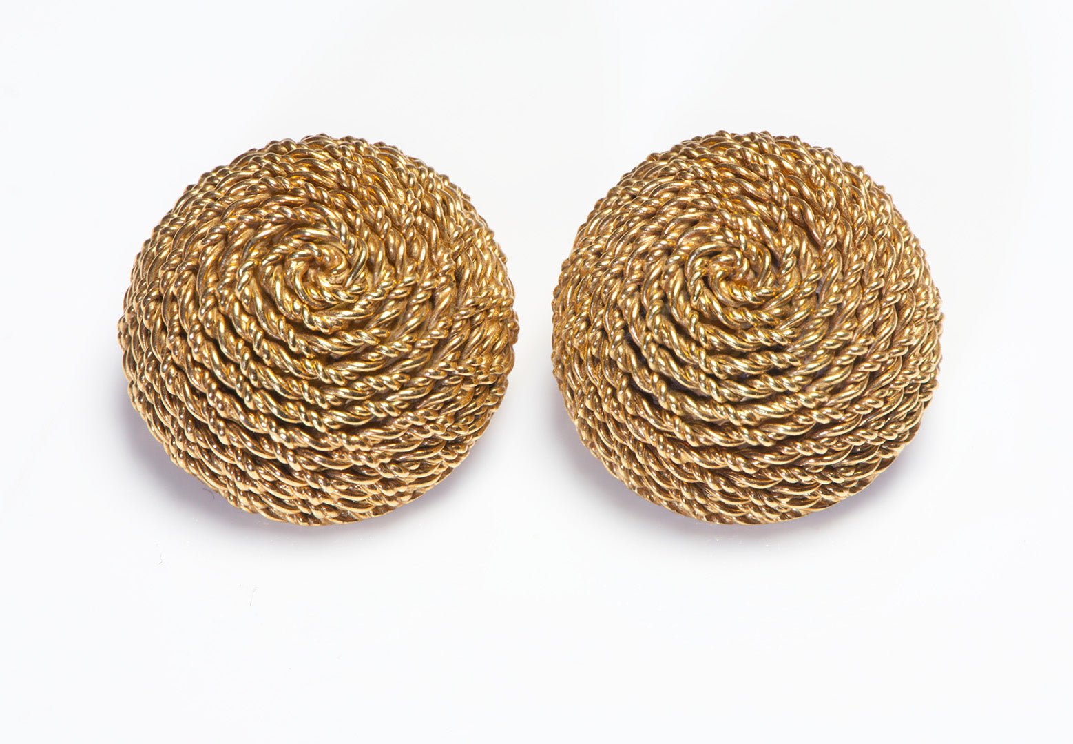 Tiffany & Co. 18K Gold Wire Twist Earrings