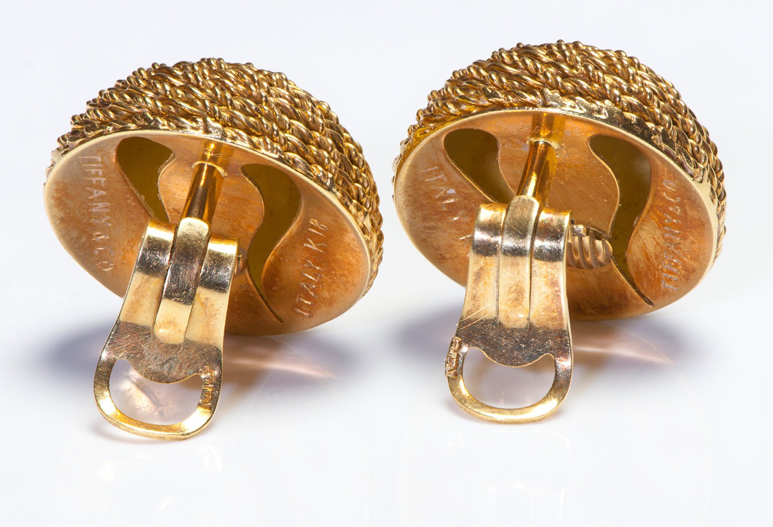 Tiffany & Co. 18K Gold Wire Twist Earrings