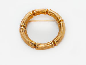 Tiffany & Co. 18K Yellow Gold Bamboo Brooch