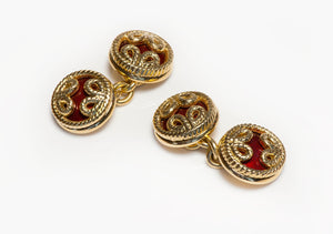 Tiffany & Co. 18K Yellow Gold Enamel Cufflinks