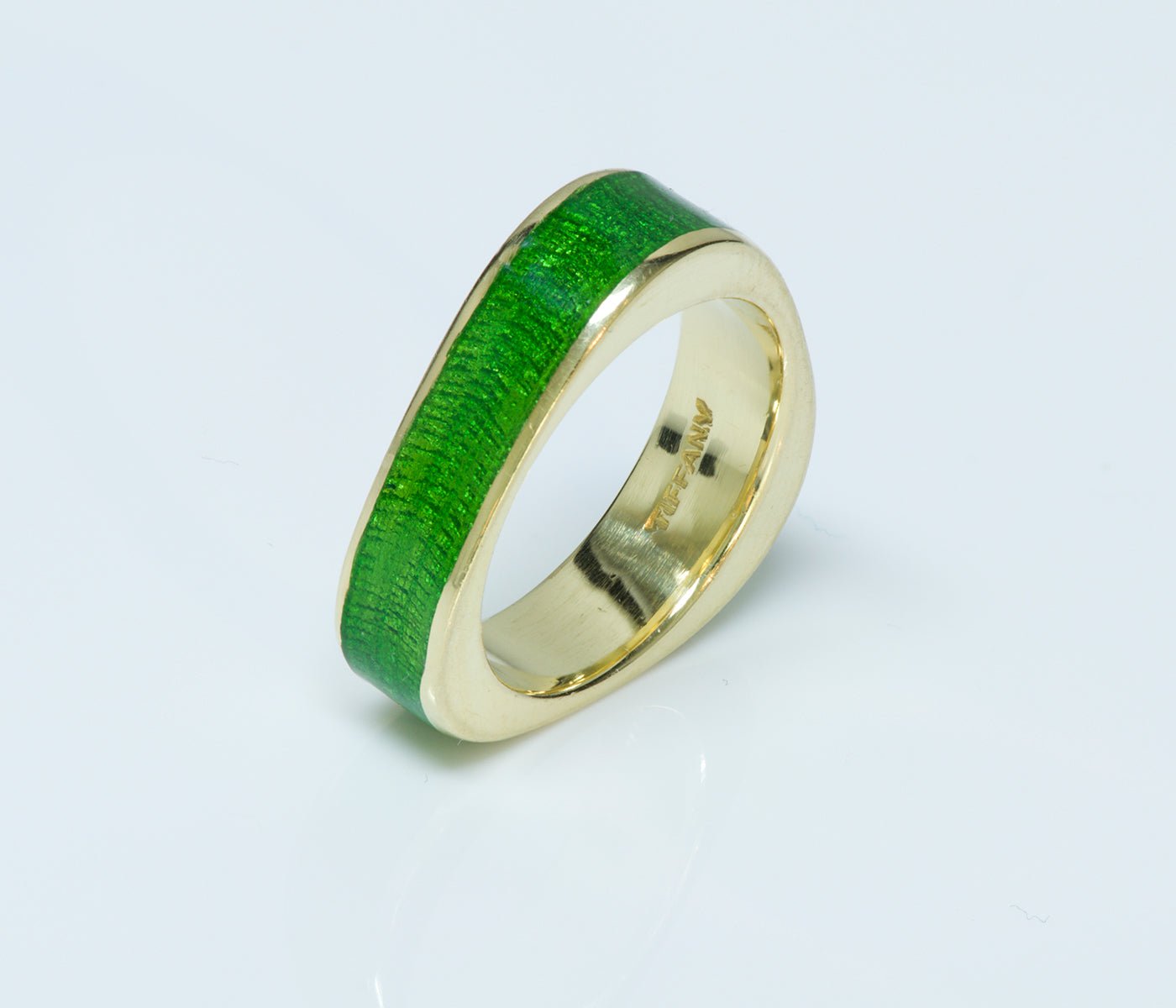 Tiffany & Co. 18K Yellow Gold Enamel Ring