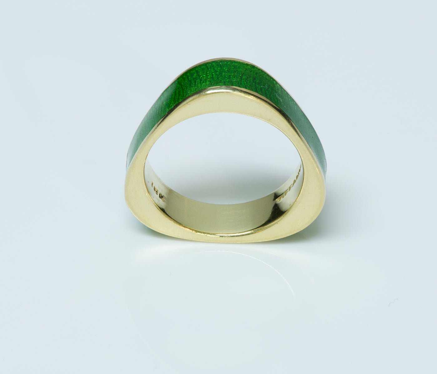 Tiffany & Co. 18K Yellow Gold Enamel Ring